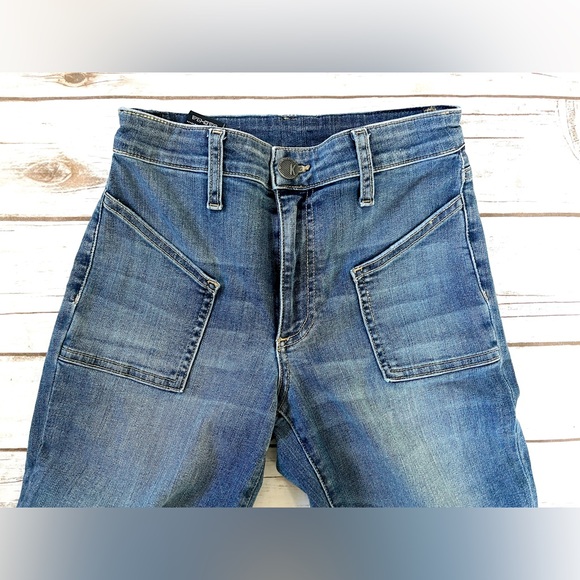 Kut From The Kloth Ana Mid Rise Flare Denim Jeans Size 00 - Picture 4 of 7